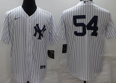 Men's New York Yankees #54 Aroldis Chapman White Cool Base Jersey