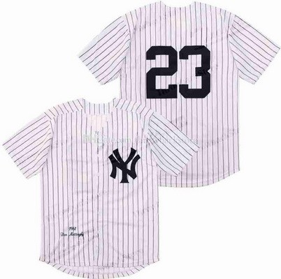 Men's New York Yankees #23 Don Mattingly White 1961 Throwback Jersey
