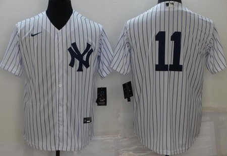 Men's New York Yankees #11 Brett Gardner White Cool Base Jersey