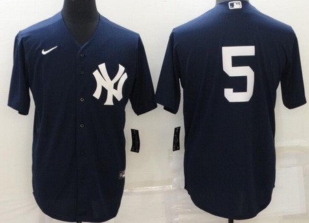 Men's New York Yankees #5 Joe DiMaggio Navy Cool Base Jersey