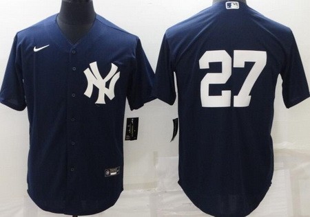 Men's New York Yankees #27 Mike Stanton Navy Alternate Cool Base Jersey