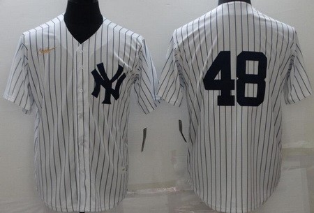 Men's New York Yankees #48 Anthony Rizzo White Cooperstown Collection Jersey