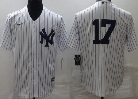 Men's New York Yankees #17 Aaron Boone White Cool Base Jersey