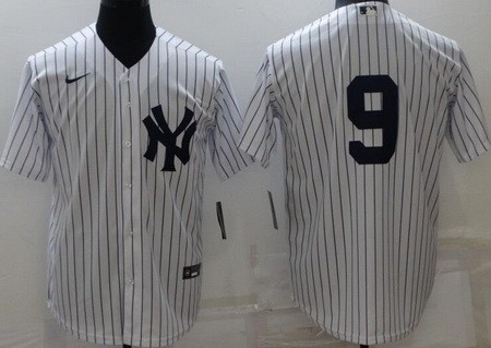 Men's New York Yankees #9 Roger Maris White Cool Base Jersey