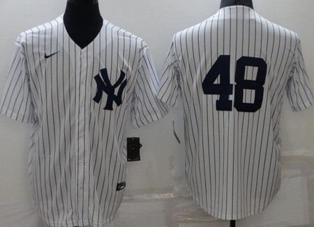 Men's New York Yankees #48 Anthony Rizzo White Cool Base Jersey