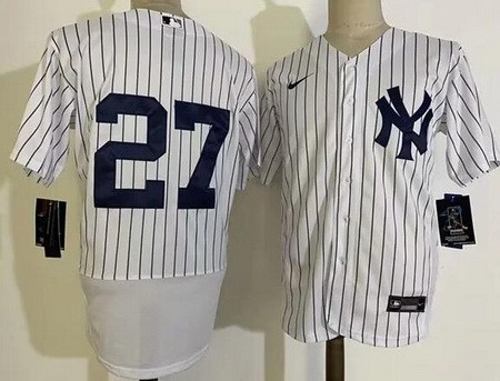 Men's New York Yankees #27 Mike Stanton White Authentic Jersey