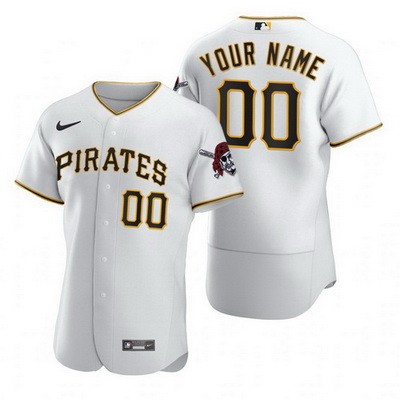 Men's Women Youth Pittsburgh Pirates Customized White 2020 FlexBase Jersey