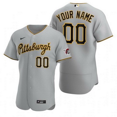 Men's Women Youth Pittsburgh Pirates Customized Gray 2020 FlexBase Jersey