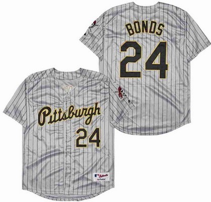 Men's Pittsburgh Pirates #24 Barry Bonds Gray 1997 Turn Back The Clock Jersey