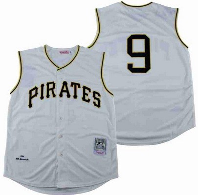 Men's Pittsburgh Pirates #9 Bill Mazeroski Cream 1960 Throwback Jersey