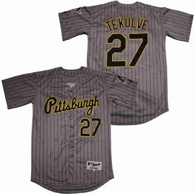 Men's Pittsburgh Pirates #27 Kent Tekulve Gray 1997 Turn Back The Clock Jersey