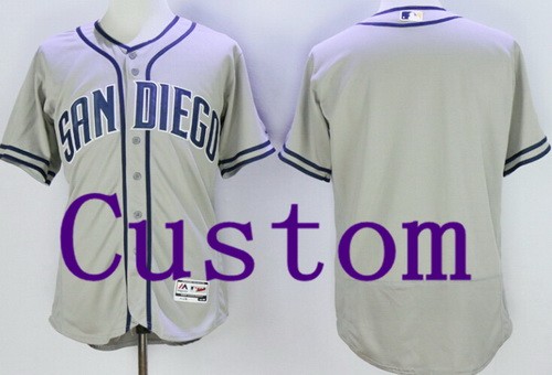 Men's  Women Youth San Diego Padres Customized Gray FlexBase Jersey