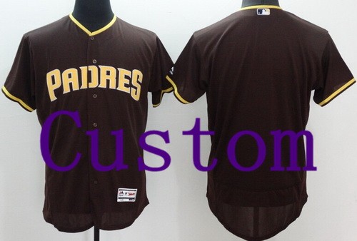Men's Women Youth  San Diego Padres Customized Brown FlexBase Jersey