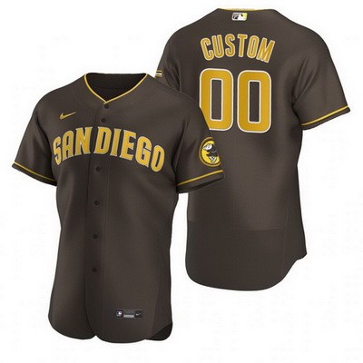 Men's  Women Youth San Diego Padres Customized Brown 2020 FlexBase Jersey