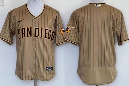 Men's San Diego Padres Blank Khaki Authentic Jersey
