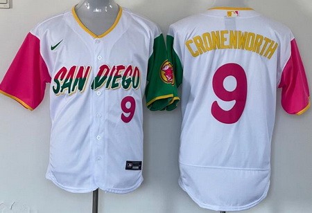 Men's San Diego Padres #9 Jake Cronenworth White 2022 City Connect Authentic Jersey