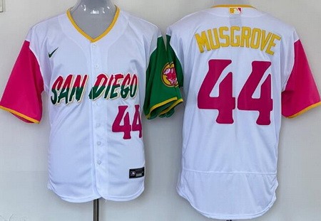 Men's San Diego Padres #44 Joe Musgrove White 2022 City Connect Authentic Jersey