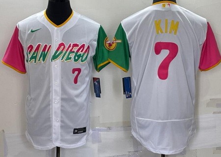 Men's San Diego Padres #7 Ha Seong Kim White 2022 City Connect Authentic Jersey