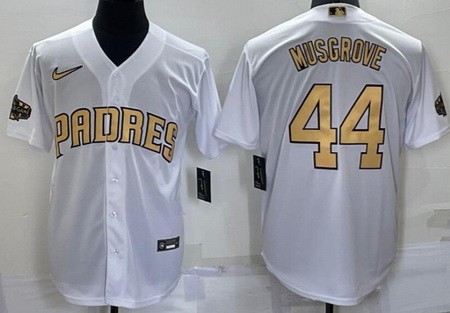 Men's San Diego Padres #44 Joe Musgrove White 2022 All Star Cool Base Jersey