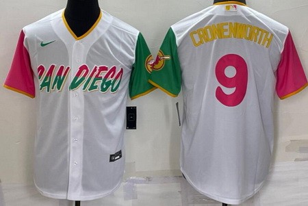 Men's San Diego Padres #9 Jake Cronenworth White 2022 City Connect Cool Base Jersey