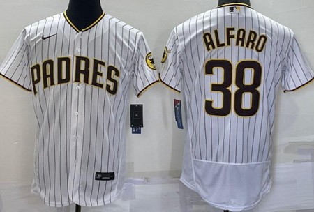 Men's San Diego Padres #38 Jorge Alfaro White Authentic Jersey
