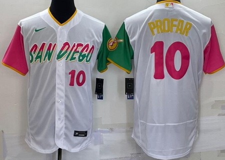 Men's San Diego Padres #10 Jurickson Profar White 2022 City Connect Authentic Jersey