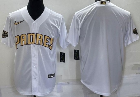 Men's San Diego Padres Blank White 2022 All Star Cool Base Jersey