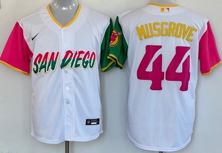 Men's San Diego Padres #44 Joe Musgrove White 2022 City Connect Cool Base Jersey
