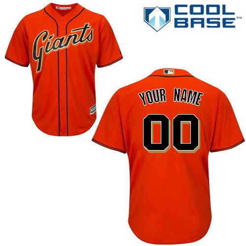 Men's Women Youth San Francisco Giants Customized Orange Cool Base Jersey