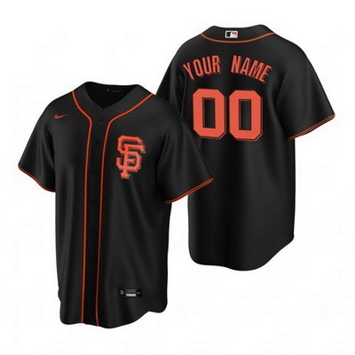 Men's Women Youth San Francisco Giants Customized Black Alternate 2020 Cool Base Jersey