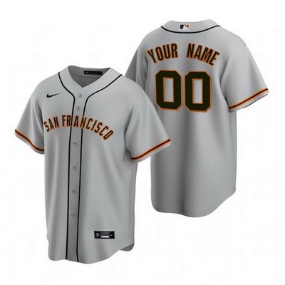 Men's Women Youth San Francisco Giants Customized Gray Road 2020 Cool Base Jersey