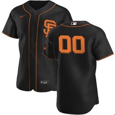 Men's Women Youth San Francisco Giants Customized Black Alternate 2020 FlexBase Jersey