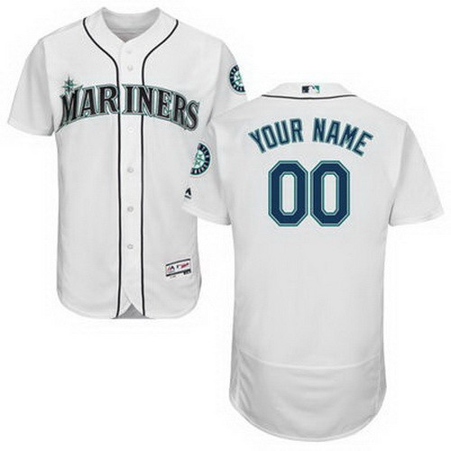 Men's  Women Youth Seattle Mariners Customized White FlexBase Jersey