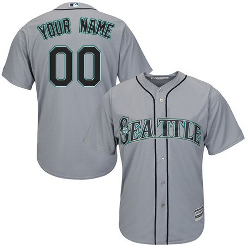 Men's  Women Youth Seattle Mariners Customized Gray Cool Base Jersey