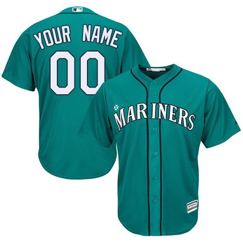 Men's  Women Youth Seattle Mariners Customized Green Cool Base Jersey
