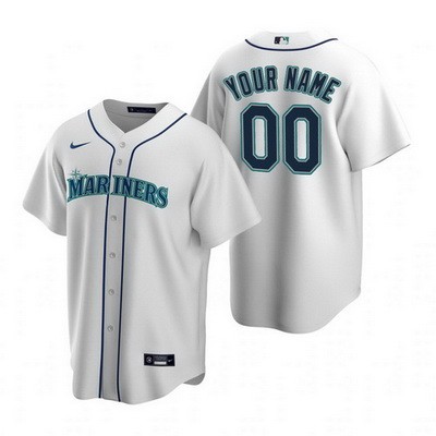 Men's  Women Youth Seattle Mariners Customized White 2020 Cool Base Jersey