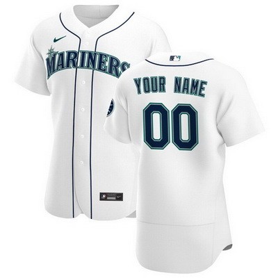 Men's  Women Youth Seattle Mariners Customized White 2020 FlexBase Jersey