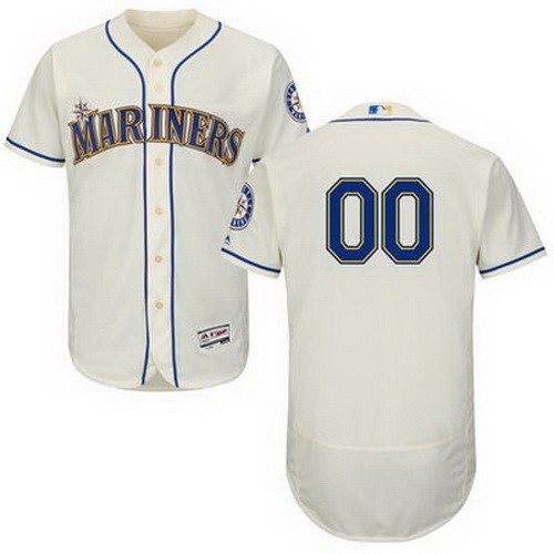 Men's  Women Youth Seattle Mariners Customized Gream FlexBase Jersey