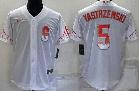 Men's San Francisco Giants #5 Mike Yastrzemski White 2021 City Cool Base Jersey