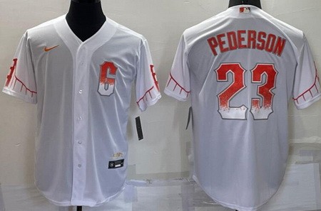 Men's San Francisco Giants #23 Joc Pederson White 2021 City Cool Base Jersey