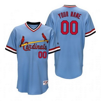 Men's Women Youth St Louis Cardinals Customized Light Blue 1984 Turn Back The Clock Jersey