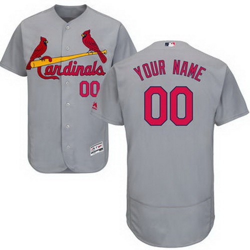 Men's Women Youth St Louis Cardinals Customized Gray FlexBase Jersey