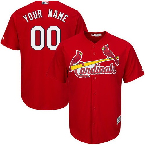 Men's Women Youth St Louis Cardinals Customized Red Cool Base Jersey