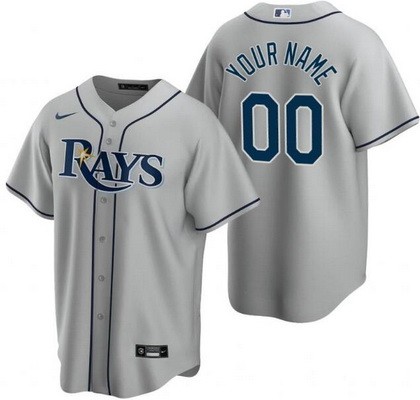 Men's Women Youth Tampa Bay Rays CustomizedGray Nike Cool Base Jersey
