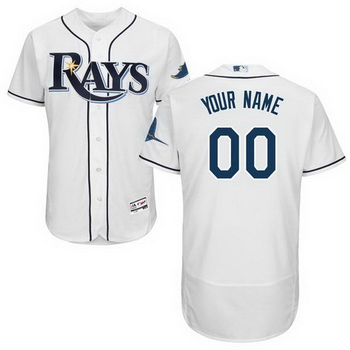 Men's Women Youth Tampa Bay Rays CustomizedWhite FlexBase Jersey