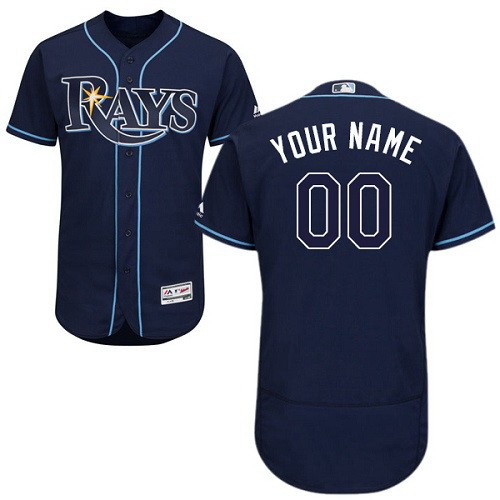 Men's Women Youth Tampa Bay Rays CustomizedNavy Blue FlexBase Jersey