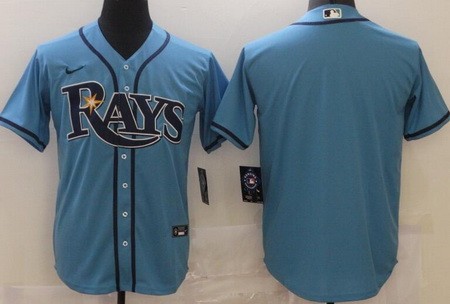 Men's Tampa Bay Rays Blank Light Blue Cool Base Jersey