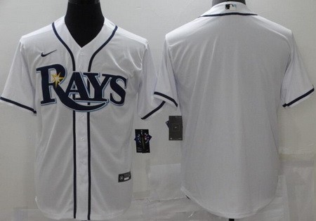 Men's Tampa Bay Rays Blank White Cool Base Jersey
