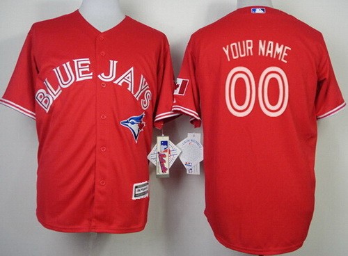 Men's Women Youth Toronto Blue Jays Customized Red Cool Base Jersey