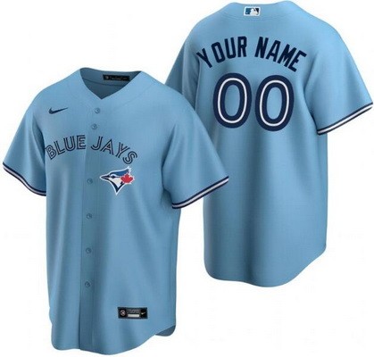 Men's Women Youth Toronto Blue Jays Customized Light Blue Cool Base Jersey